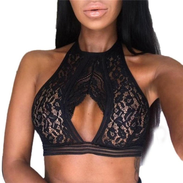 Black Laced Bustier Bra